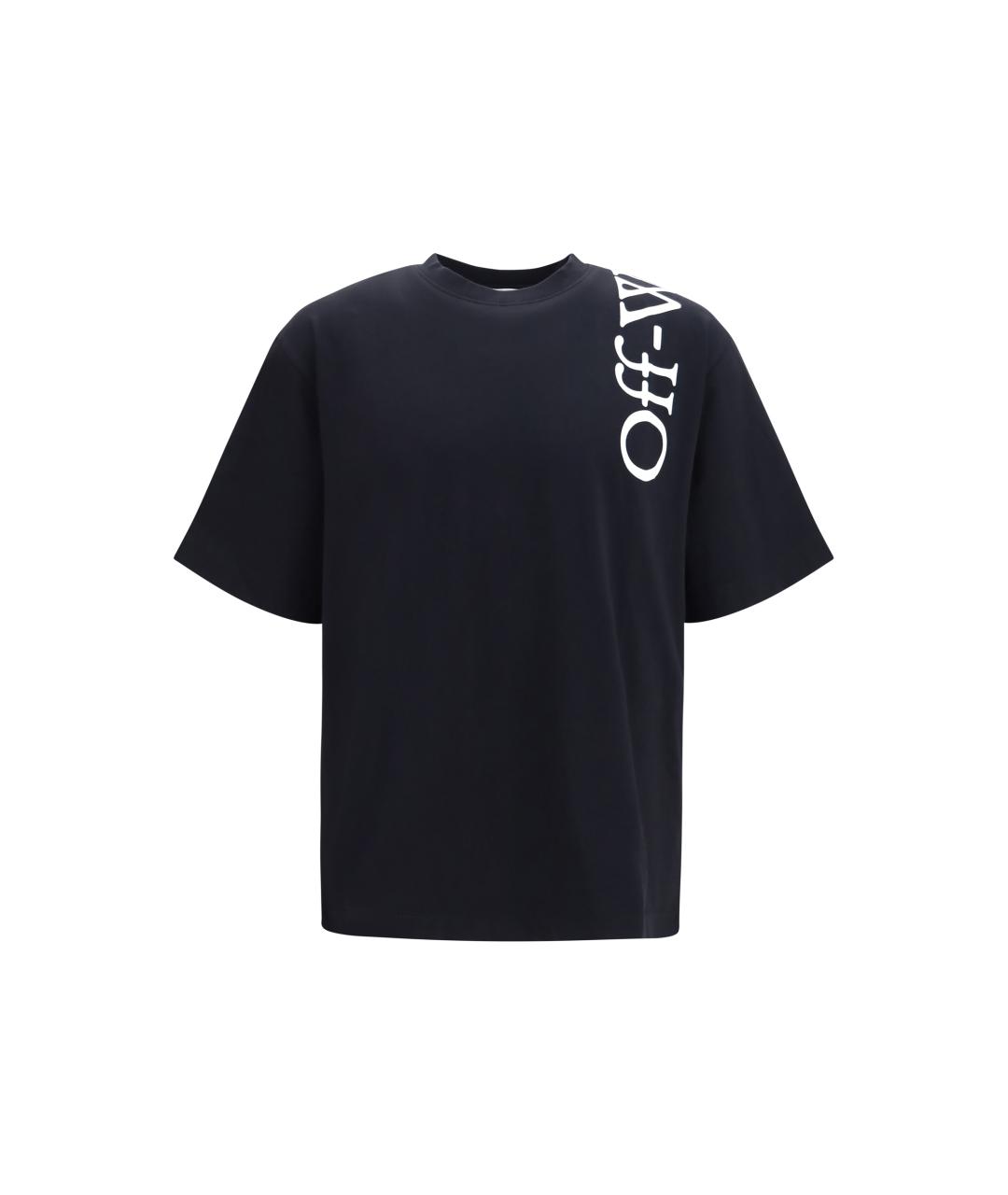 OFF-WHITE Черная хлопковая футболка, фото 1