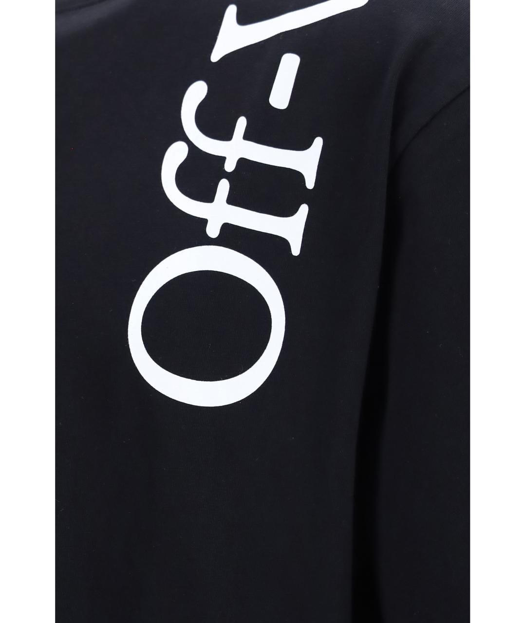 OFF-WHITE Черная хлопковая футболка, фото 3