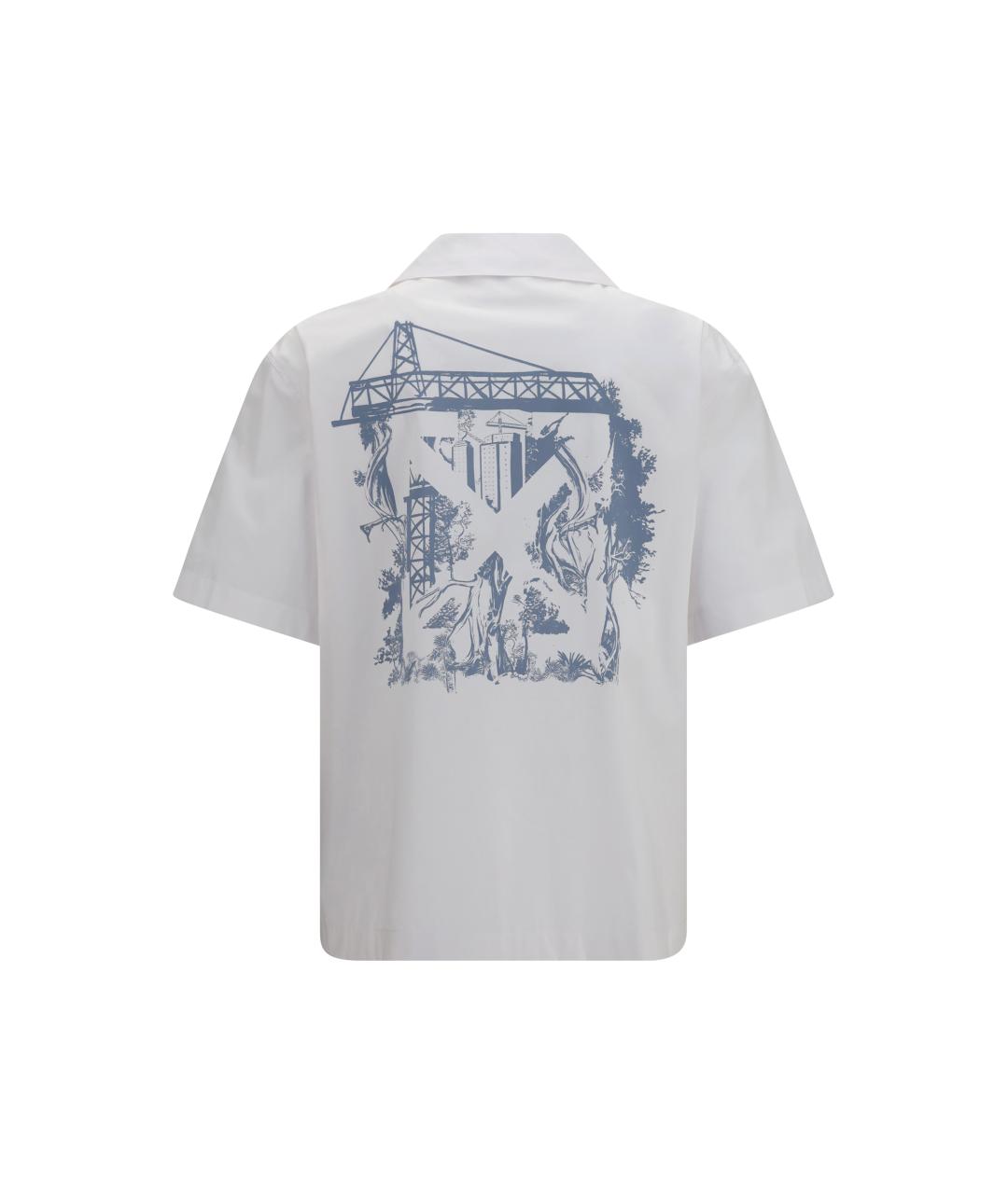 OFF-WHITE Белая хлопковая кэжуал рубашка, фото 2