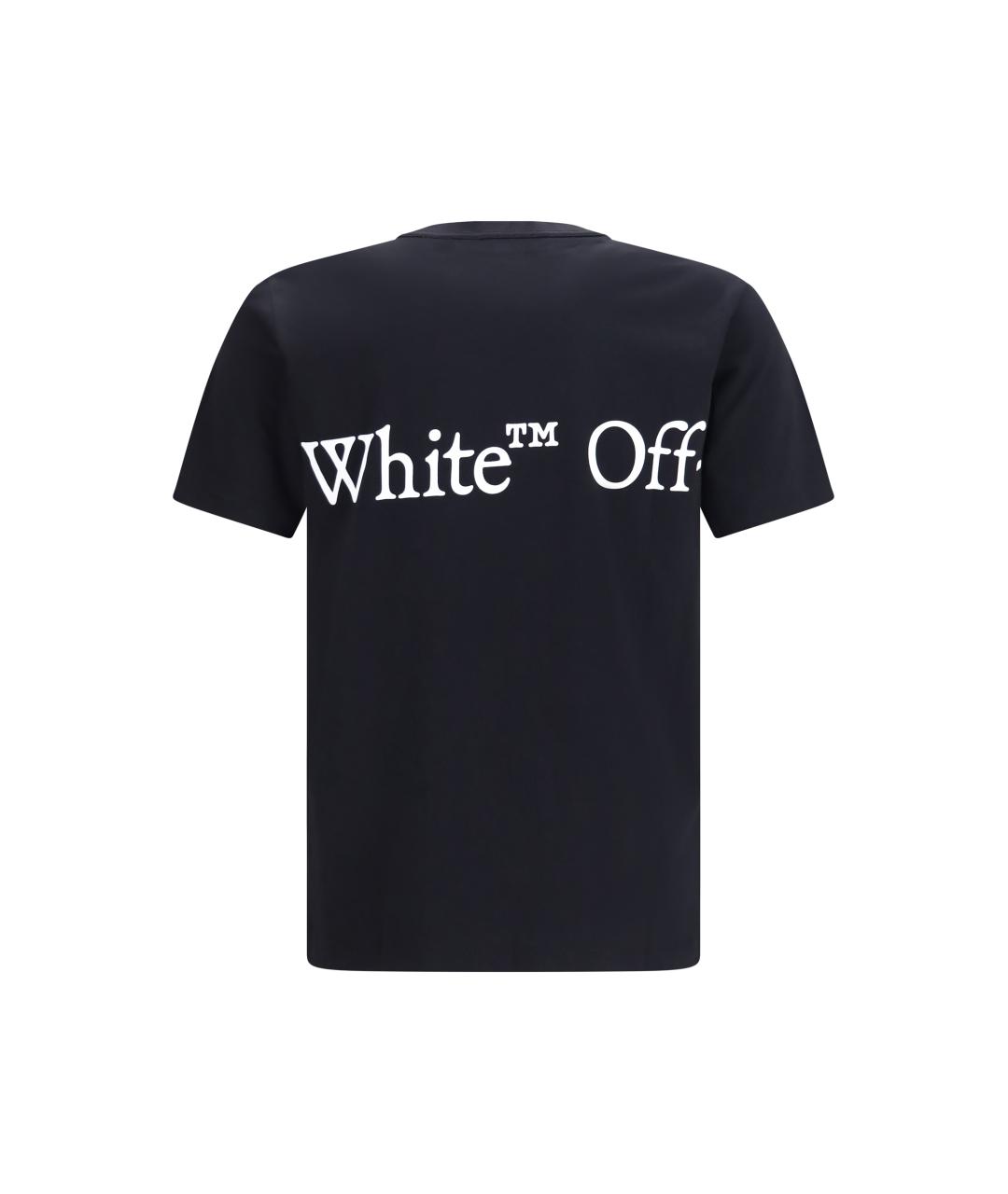 OFF-WHITE Черная хлопковая футболка, фото 2