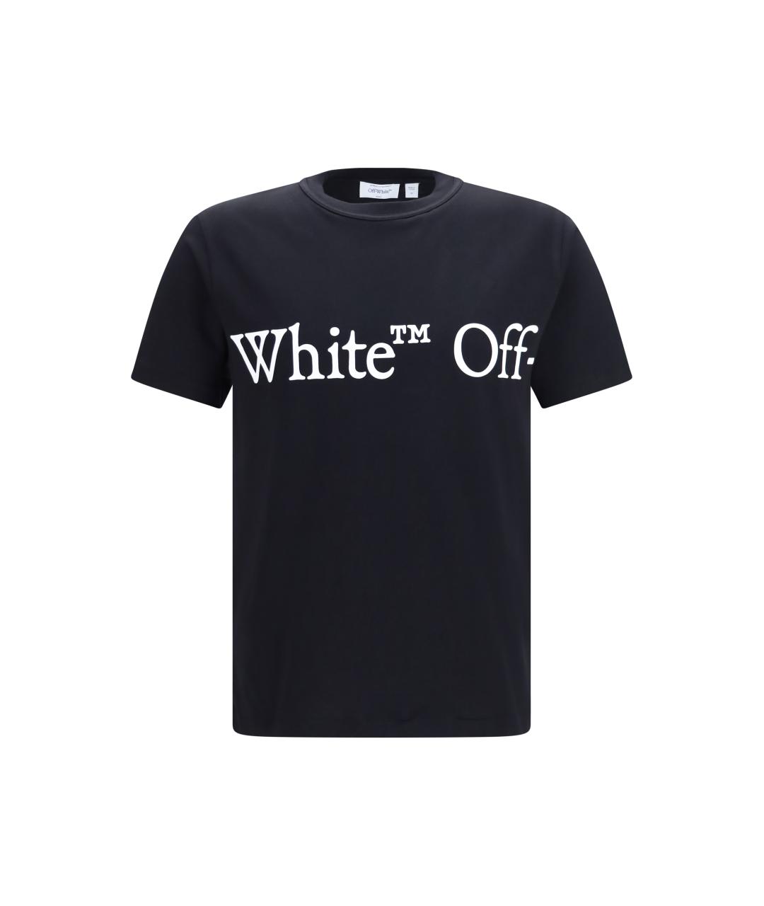 OFF-WHITE Черная хлопковая футболка, фото 1
