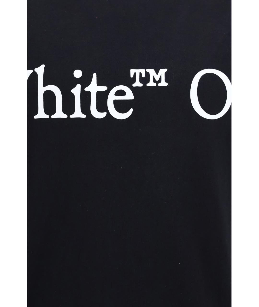 OFF-WHITE Черная хлопковая футболка, фото 3