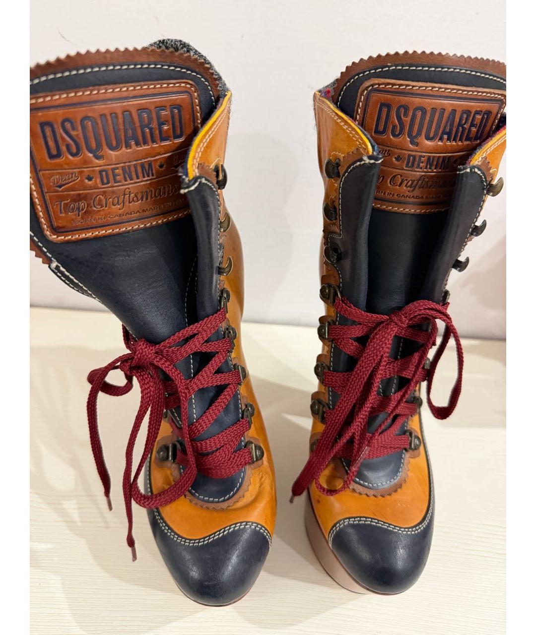 DSQUARED2 Мульти кожаные полусапоги, фото 8