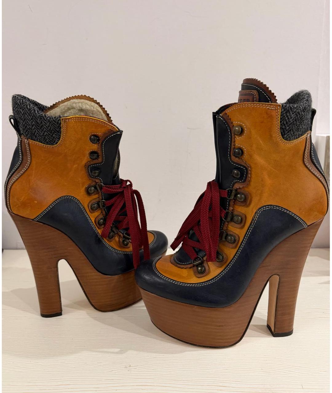 DSQUARED2 Мульти кожаные полусапоги, фото 5