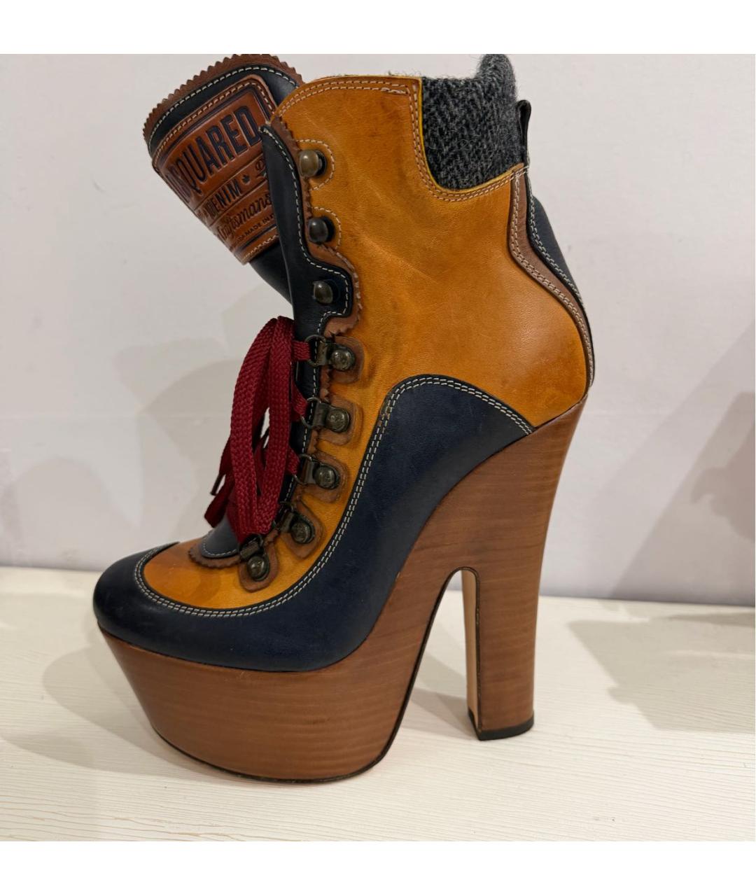 DSQUARED2 Мульти кожаные полусапоги, фото 4