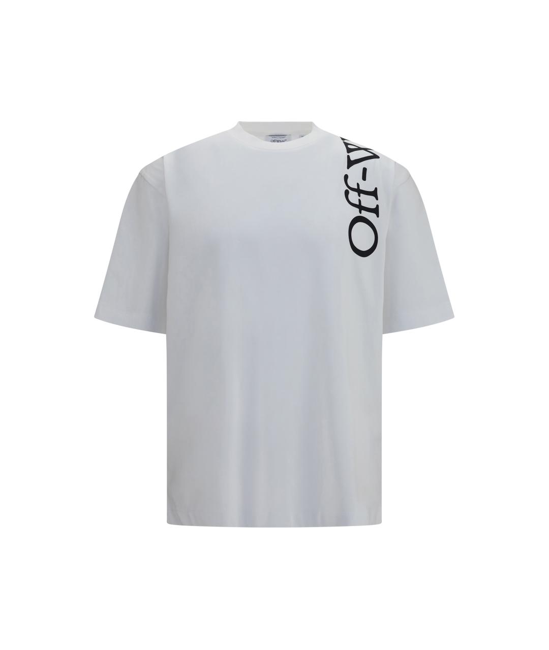 OFF-WHITE Белая хлопковая футболка, фото 1