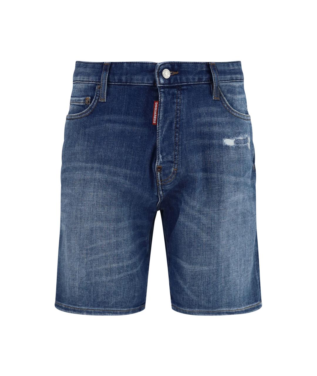 DSQUARED2 Синие хлопковые шорты, фото 1