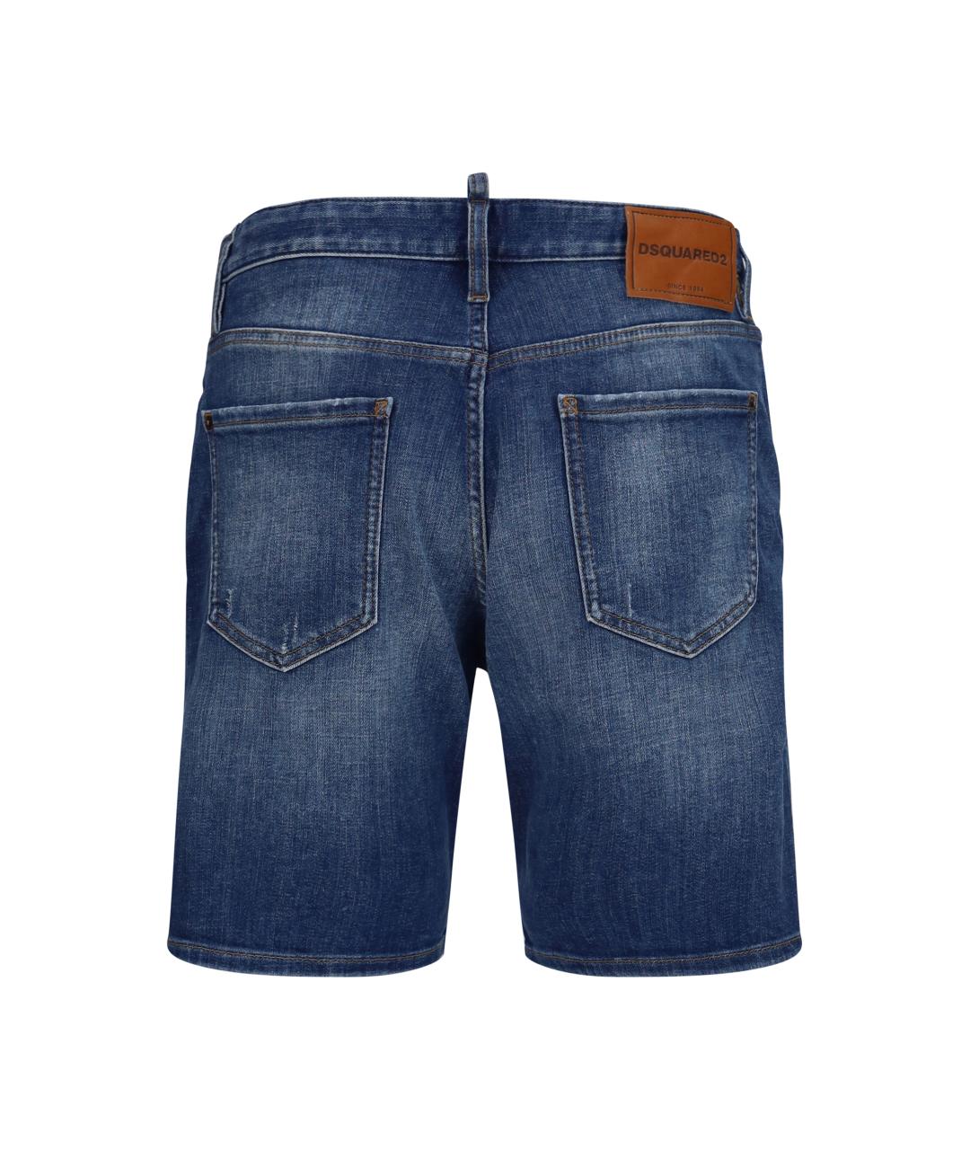 DSQUARED2 Синие хлопковые шорты, фото 2