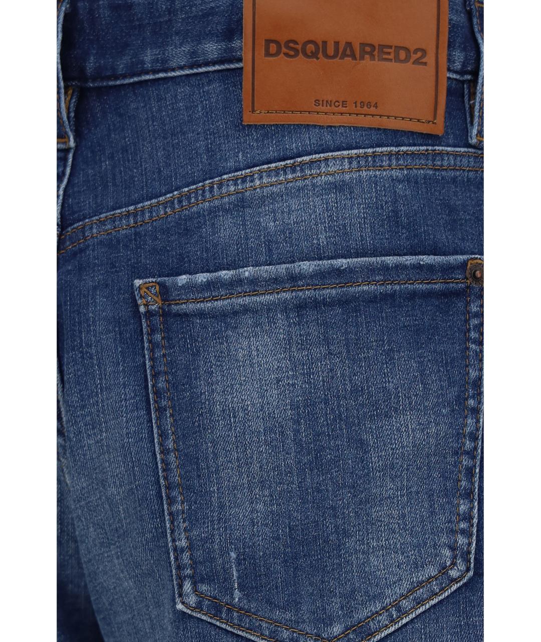 DSQUARED2 Синие хлопковые шорты, фото 3