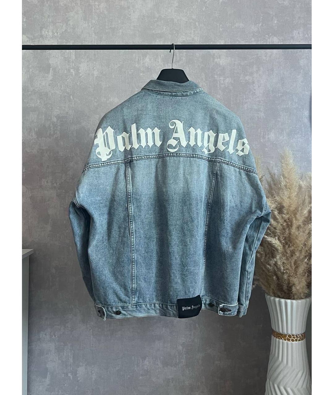 PALM ANGELS Голубая деним куртка, фото 2