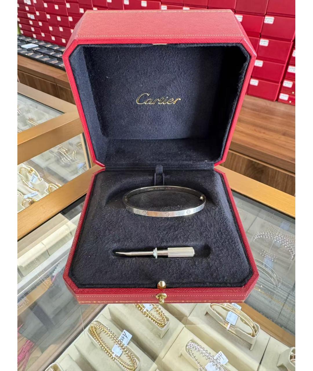 CARTIER Серебряный браслет из белого золота, фото 2