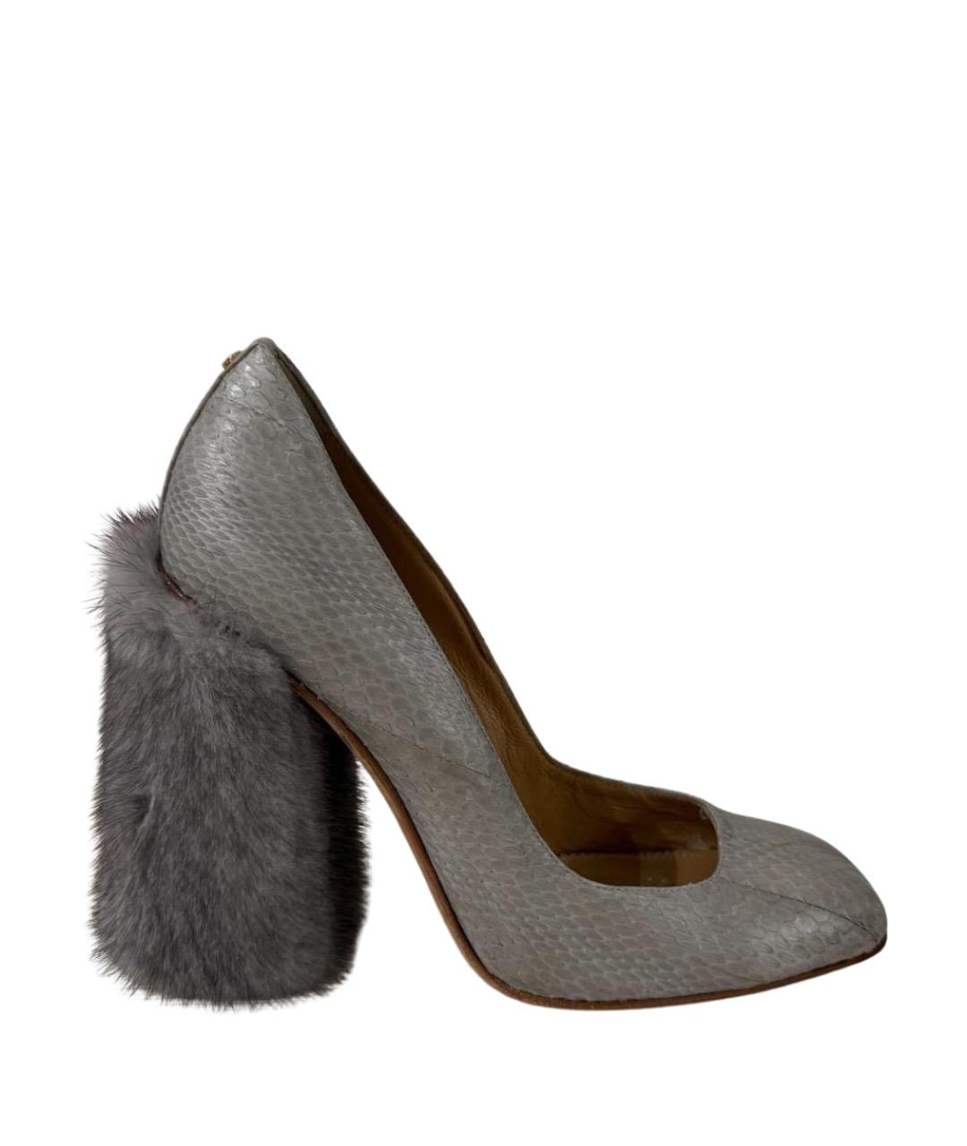 DSQUARED2 Серые кожаные туфли, фото 1