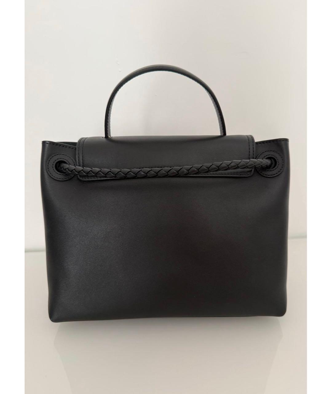BOTTEGA VENETA Черная кожаная сумка с короткими ручками, фото 3