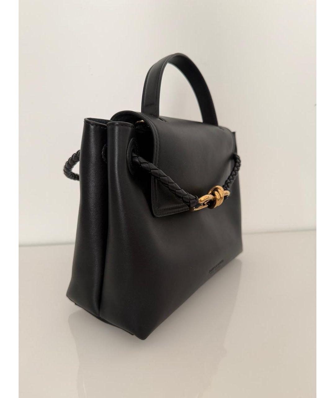 BOTTEGA VENETA Черная кожаная сумка с короткими ручками, фото 2