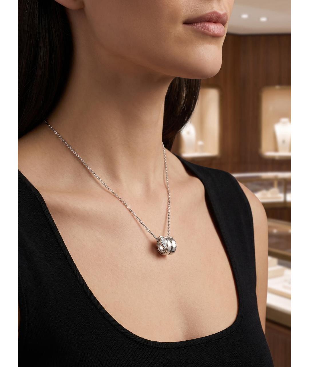 BVLGARI Серебряная подвеска из белого золота, фото 3