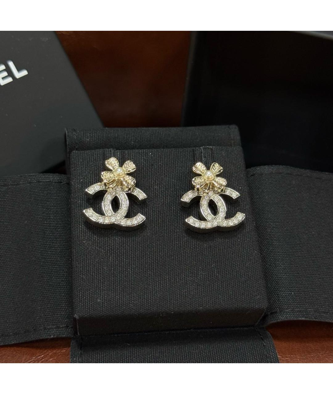 CHANEL Серебряные серьги, фото 2
