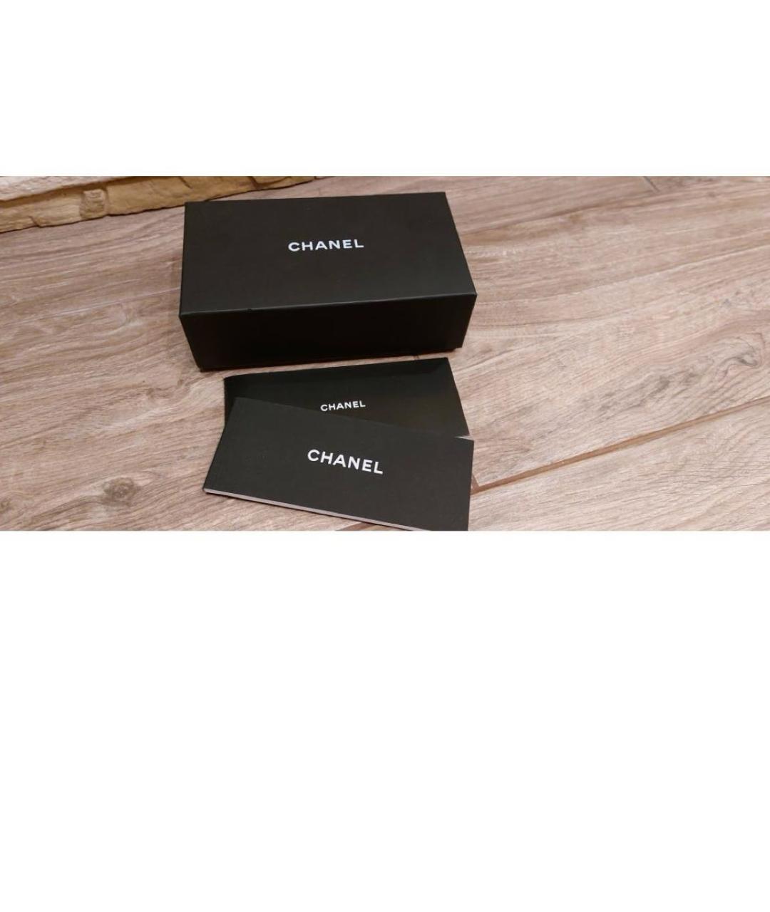 CHANEL Золотые металлические солнцезащитные очки, фото 3