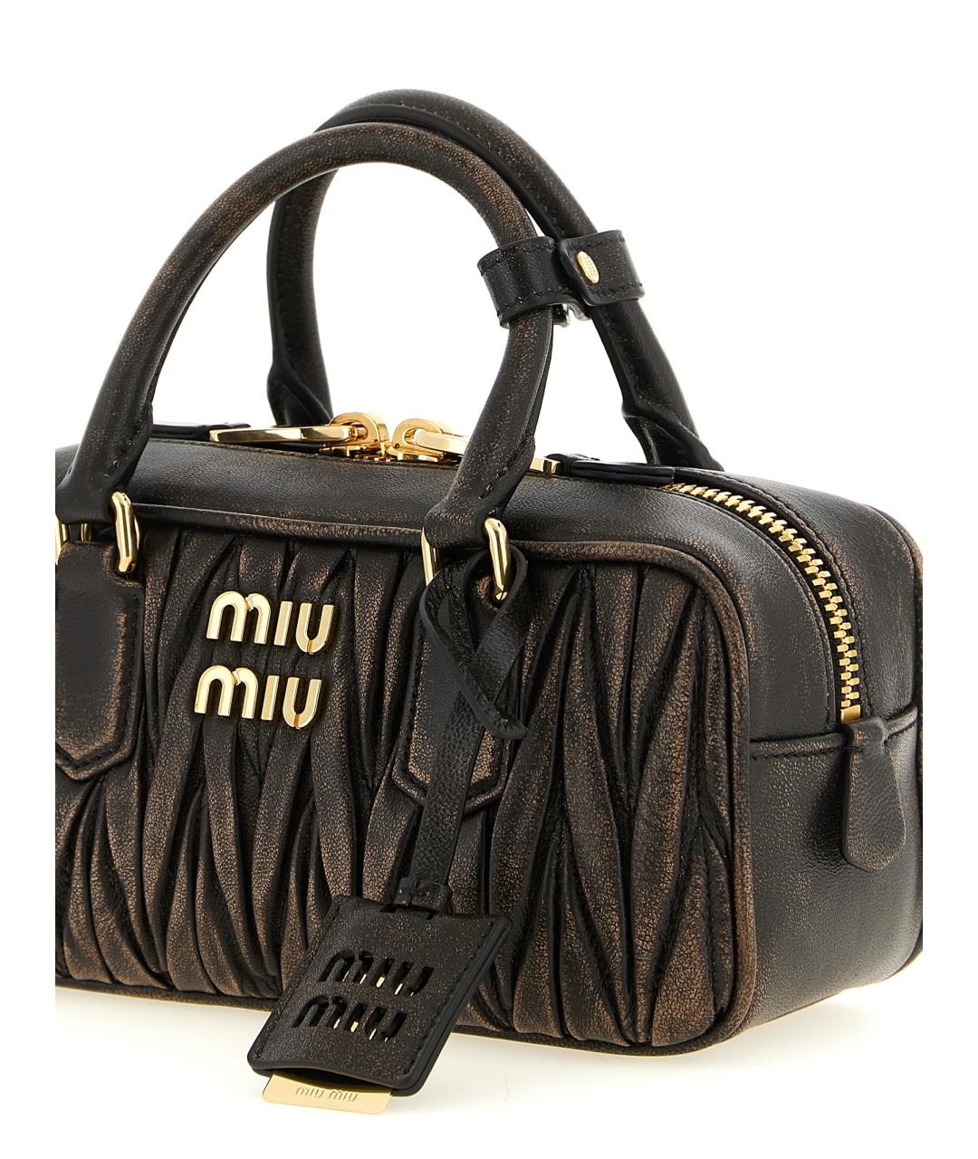 MIU MIU Коричневая кожаная сумка тоут, фото 3