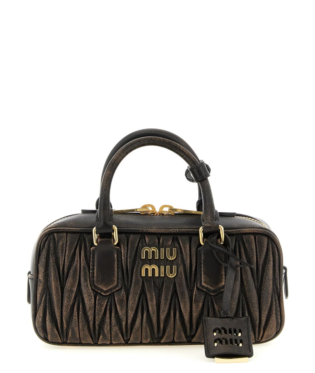 MIU MIU Коричневая кожаная сумка тоут, фото 1