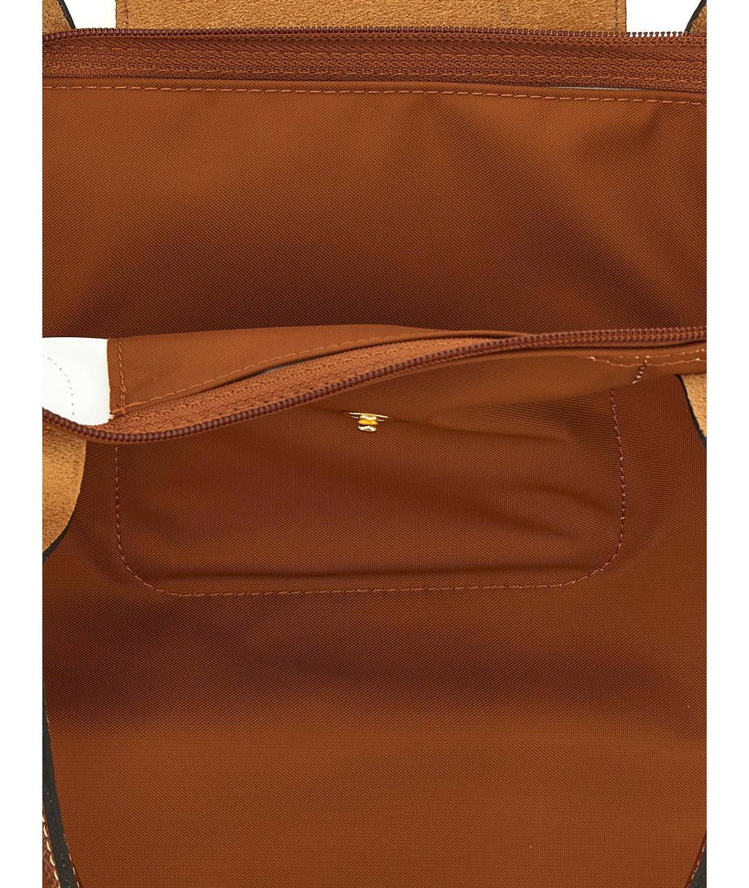 LONGCHAMP Коричневая синтетическая сумка тоут, фото 4