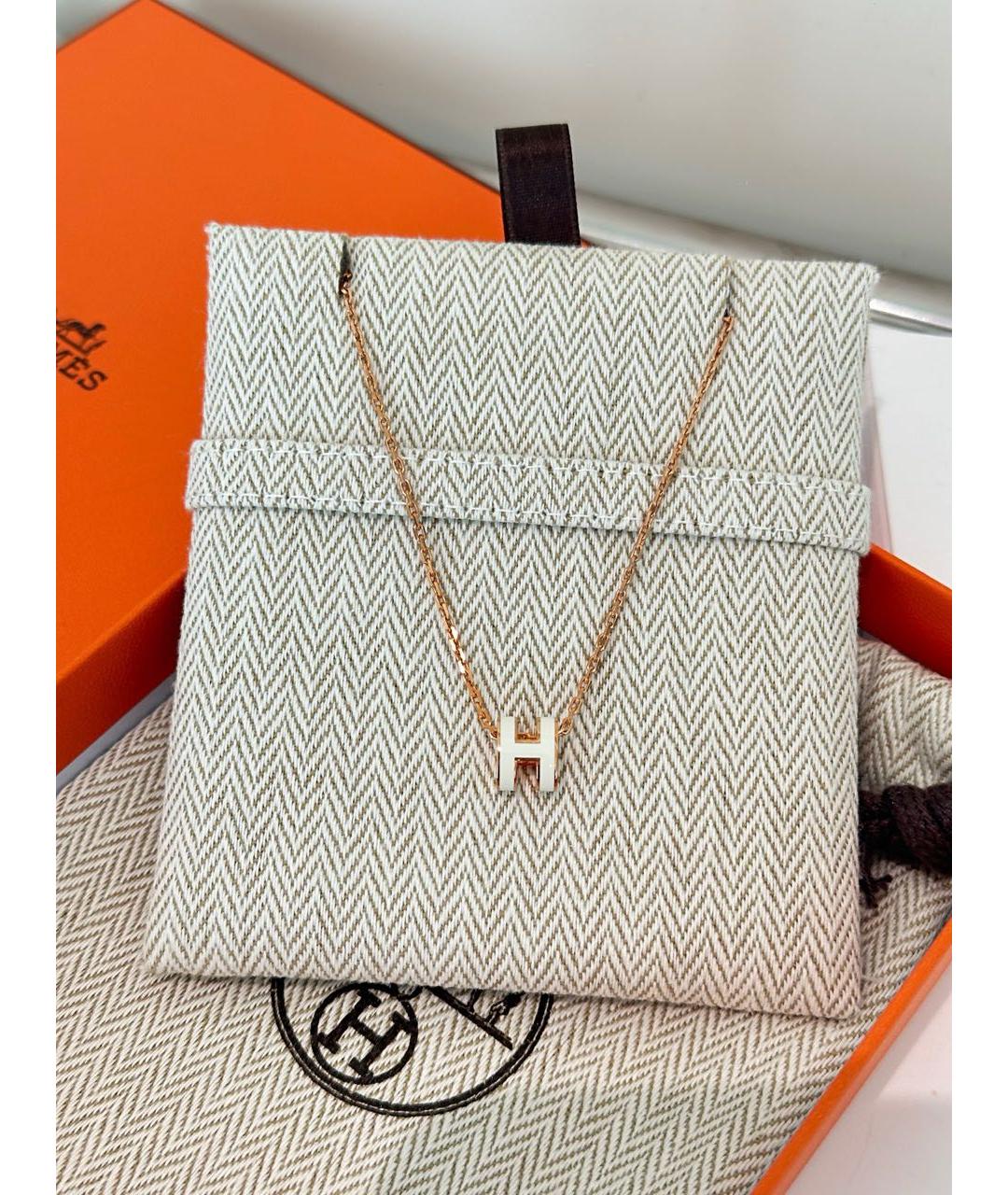 HERMES Золотое колье, фото 5