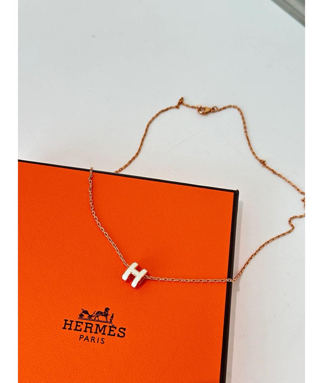 HERMES Золотое колье, фото 4