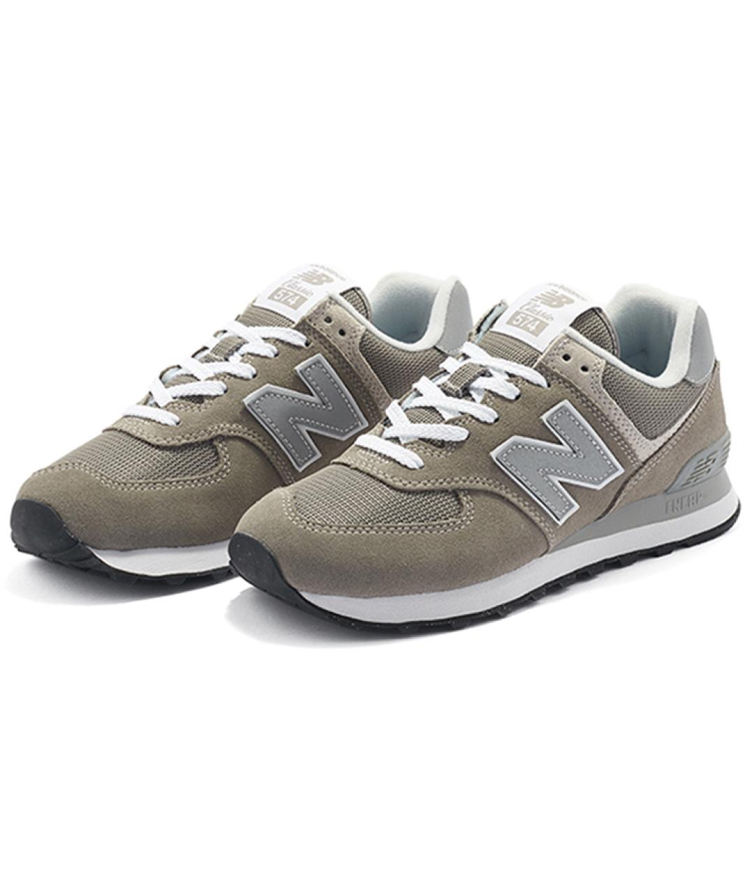 NEW BALANCE Серые замшевые кроссовки, фото 3