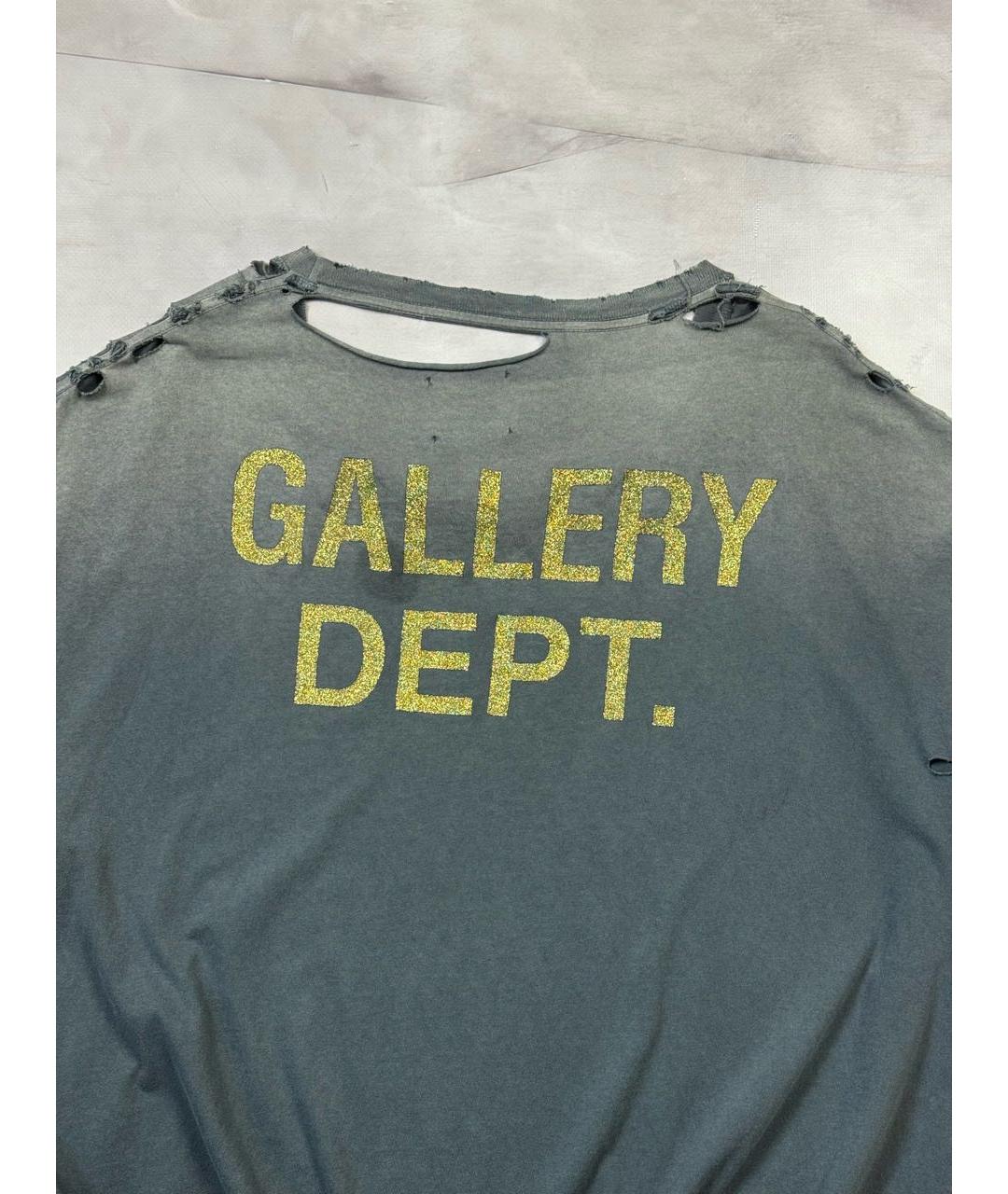 Gallery Dept Антрацитовая хлопковая футболка, фото 3