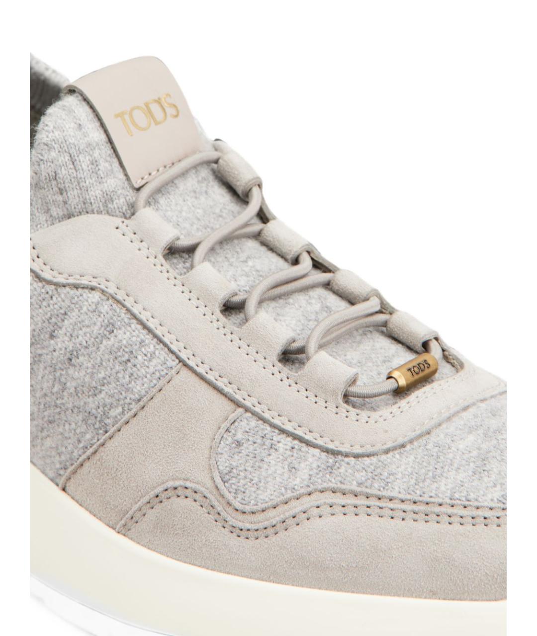TOD'S Серые текстильные кроссовки, фото 2
