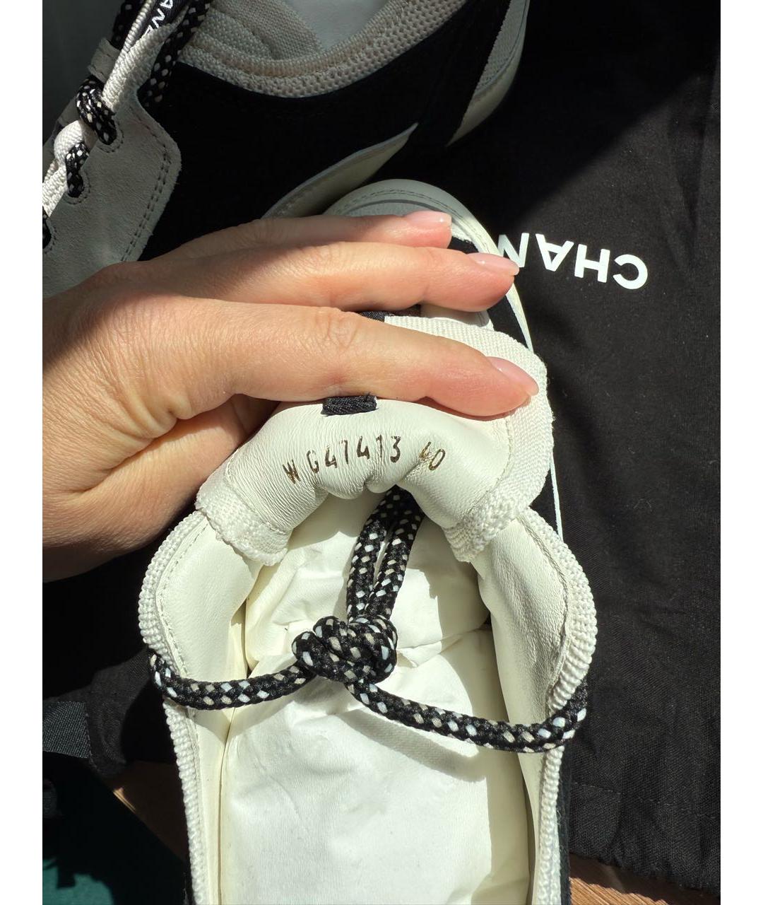 CHANEL Белые кожаные кеды, фото 6