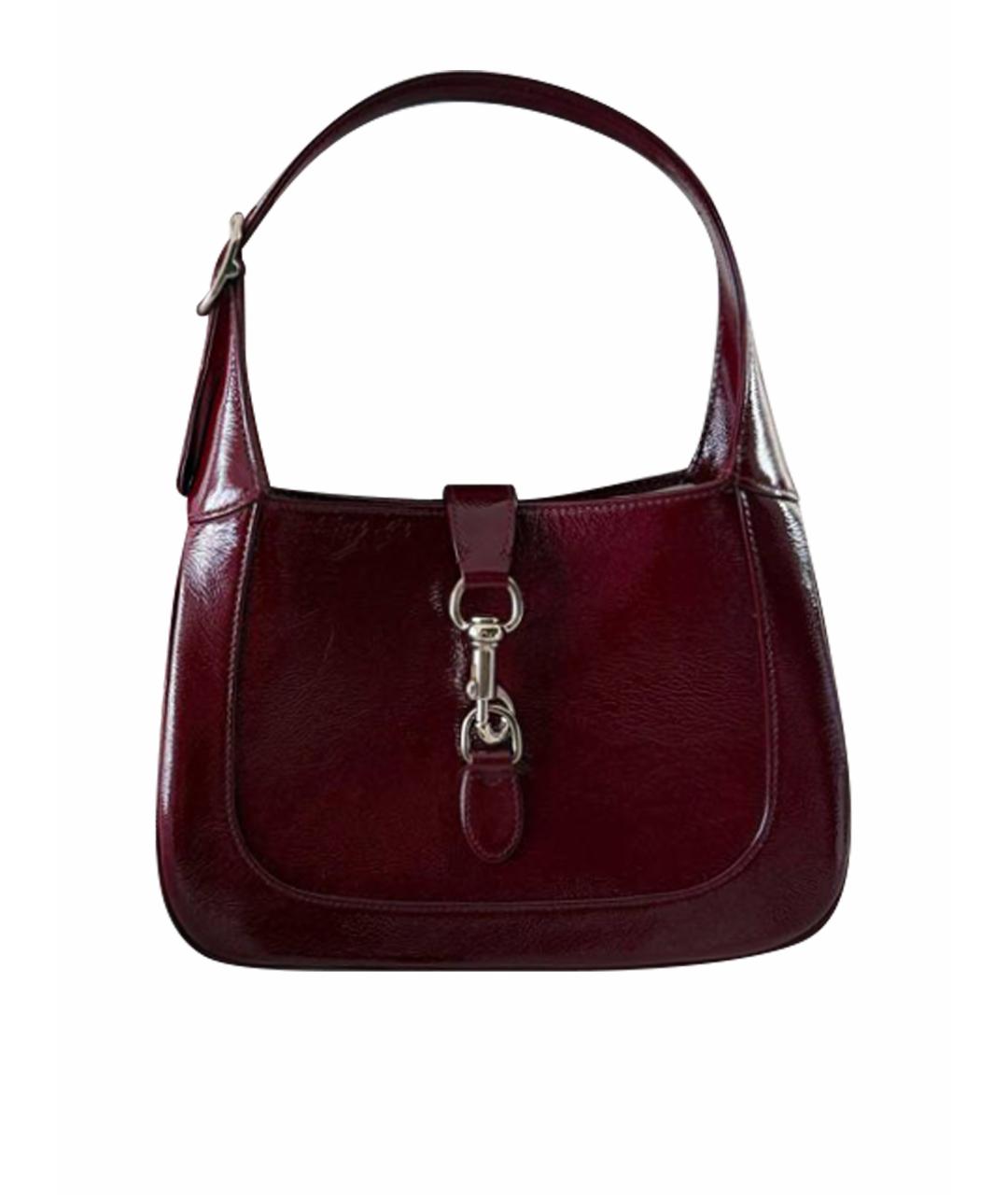 GUCCI Бордовая кожаная сумка тоут, фото 1