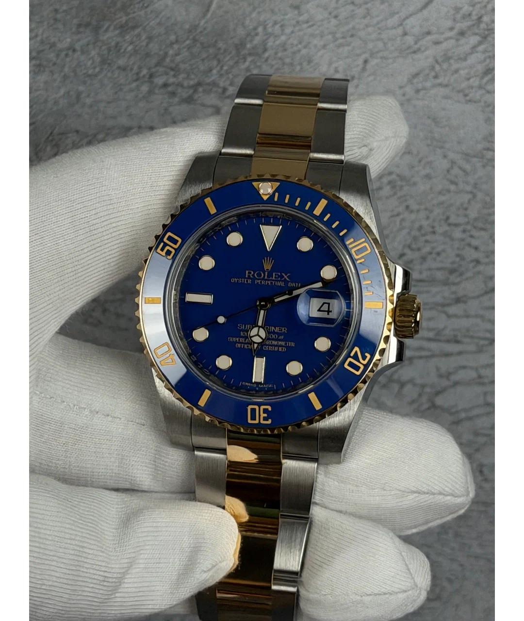 ROLEX Синие металлические часы, фото 2