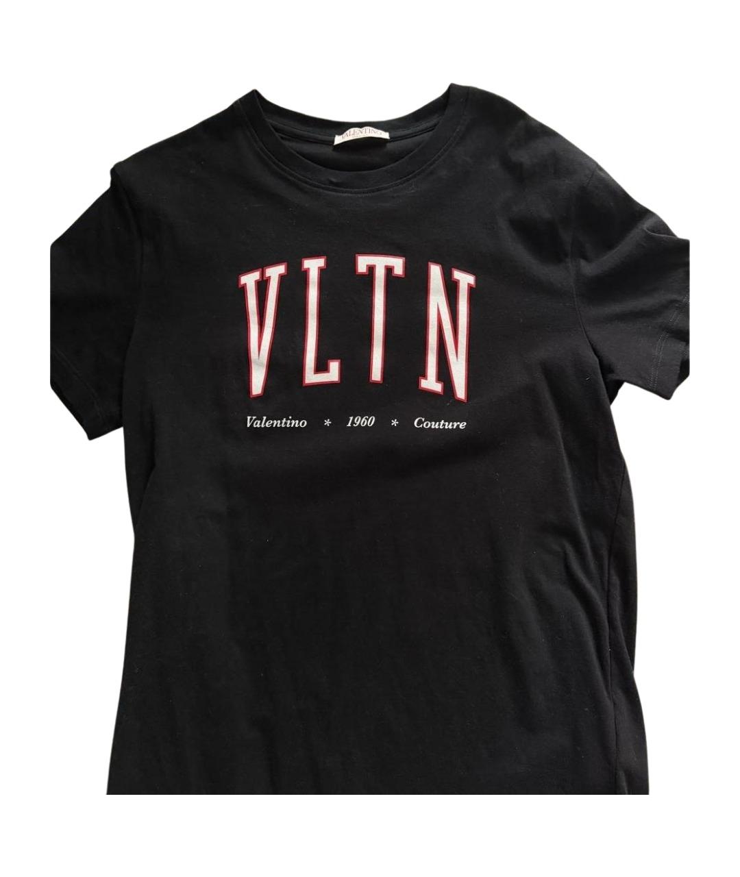 VALENTINO Черная хлопковая футболка, фото 1