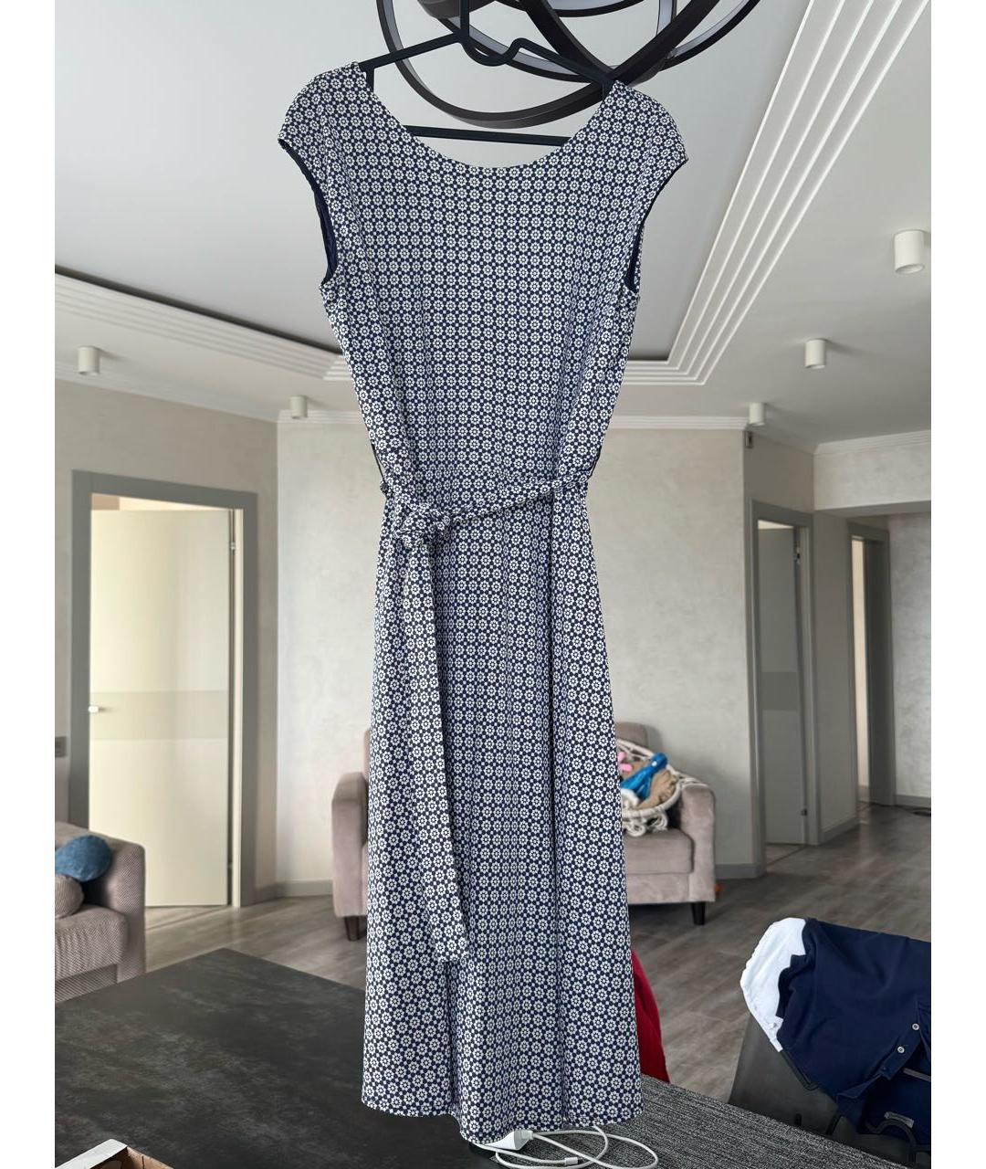 WEEKEND MAX MARA Голубое хлопко-эластановое повседневное платье, фото 6