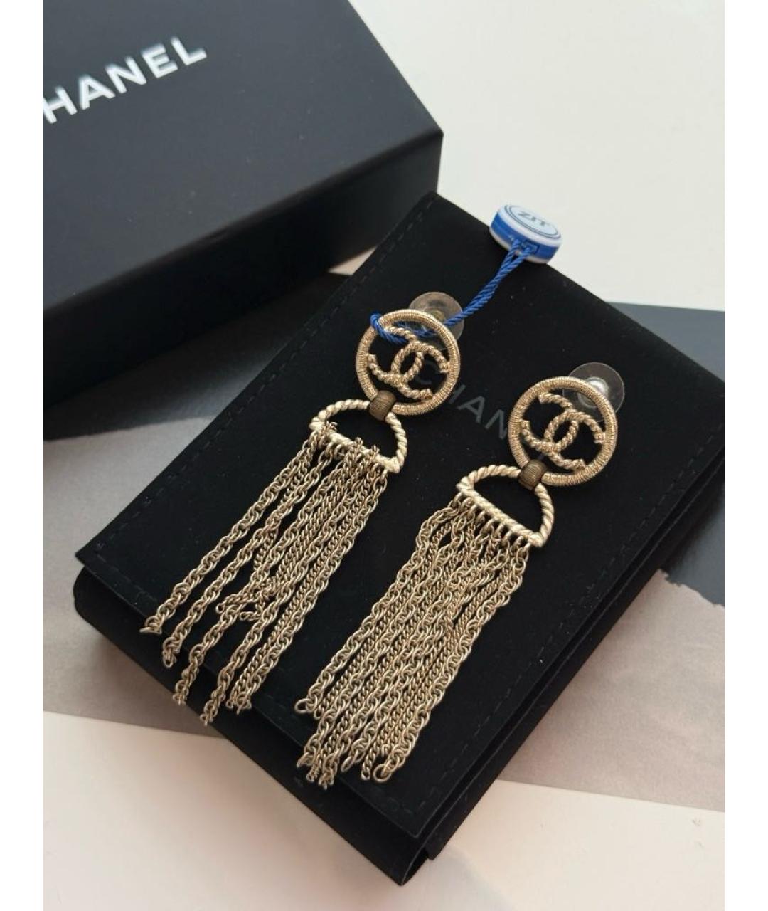 CHANEL Золотые серьги, фото 3