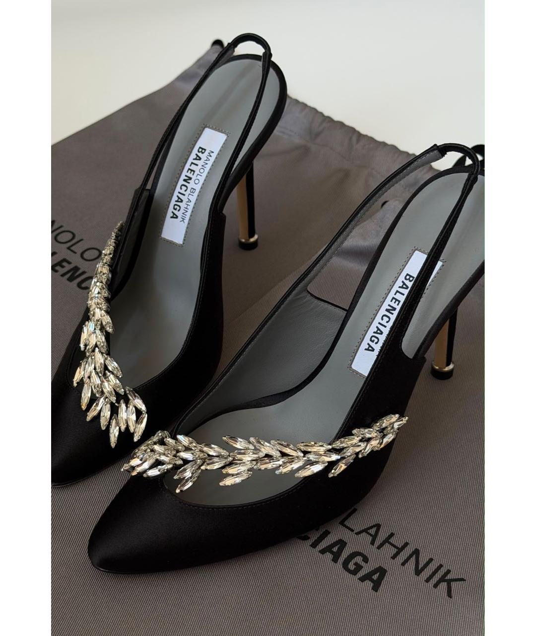 BALENCIAGA Черные текстильные туфли, фото 3
