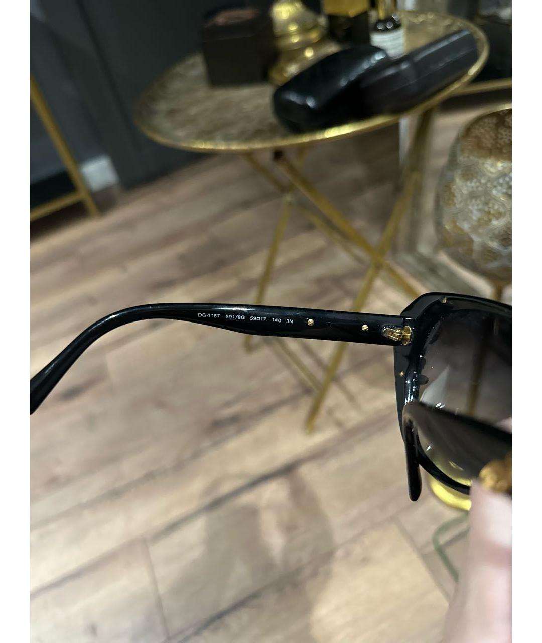 DOLCE&GABBANA Черные пластиковые солнцезащитные очки, фото 4