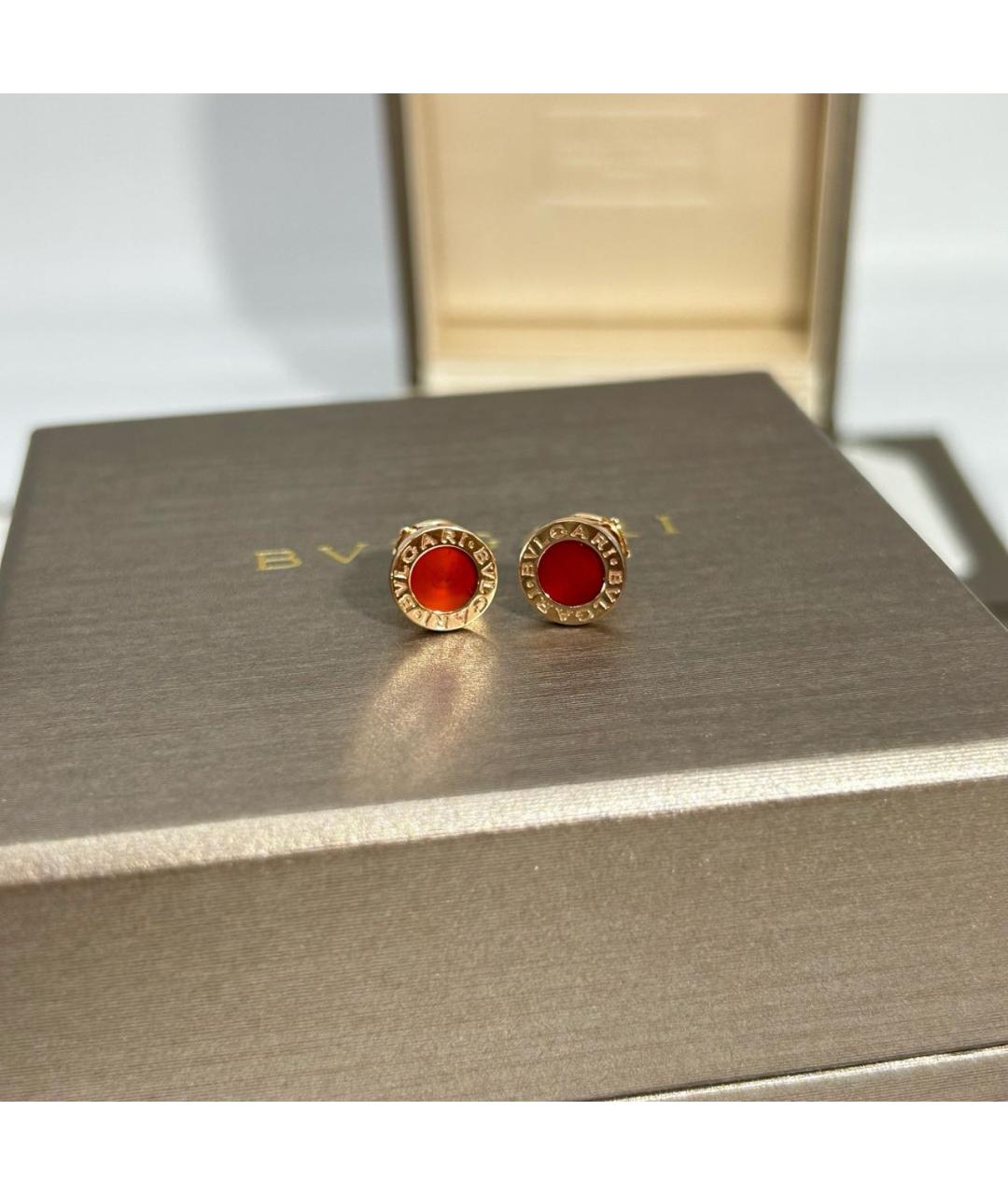 BVLGARI Золотые серьги из розового золота, фото 4