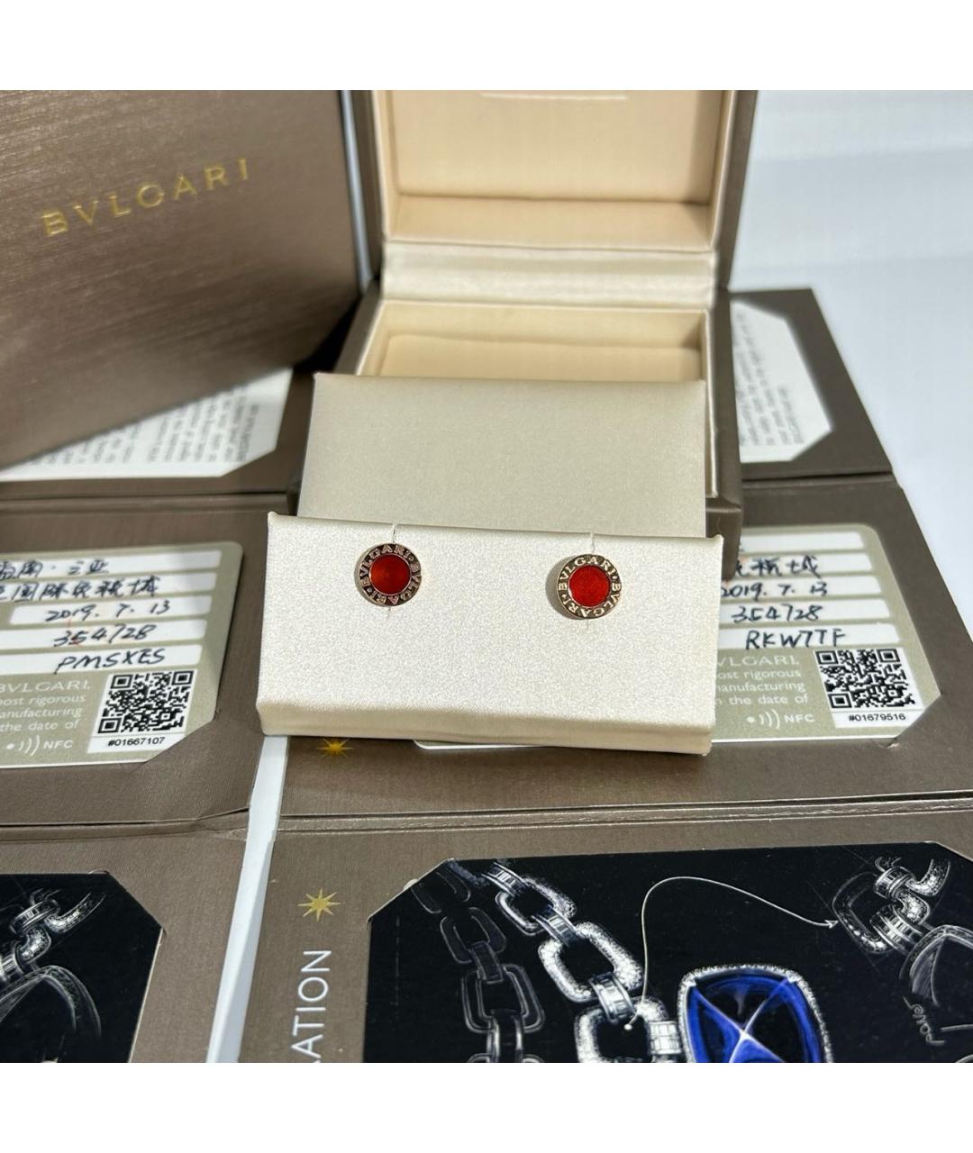 BVLGARI Золотые серьги из розового золота, фото 3