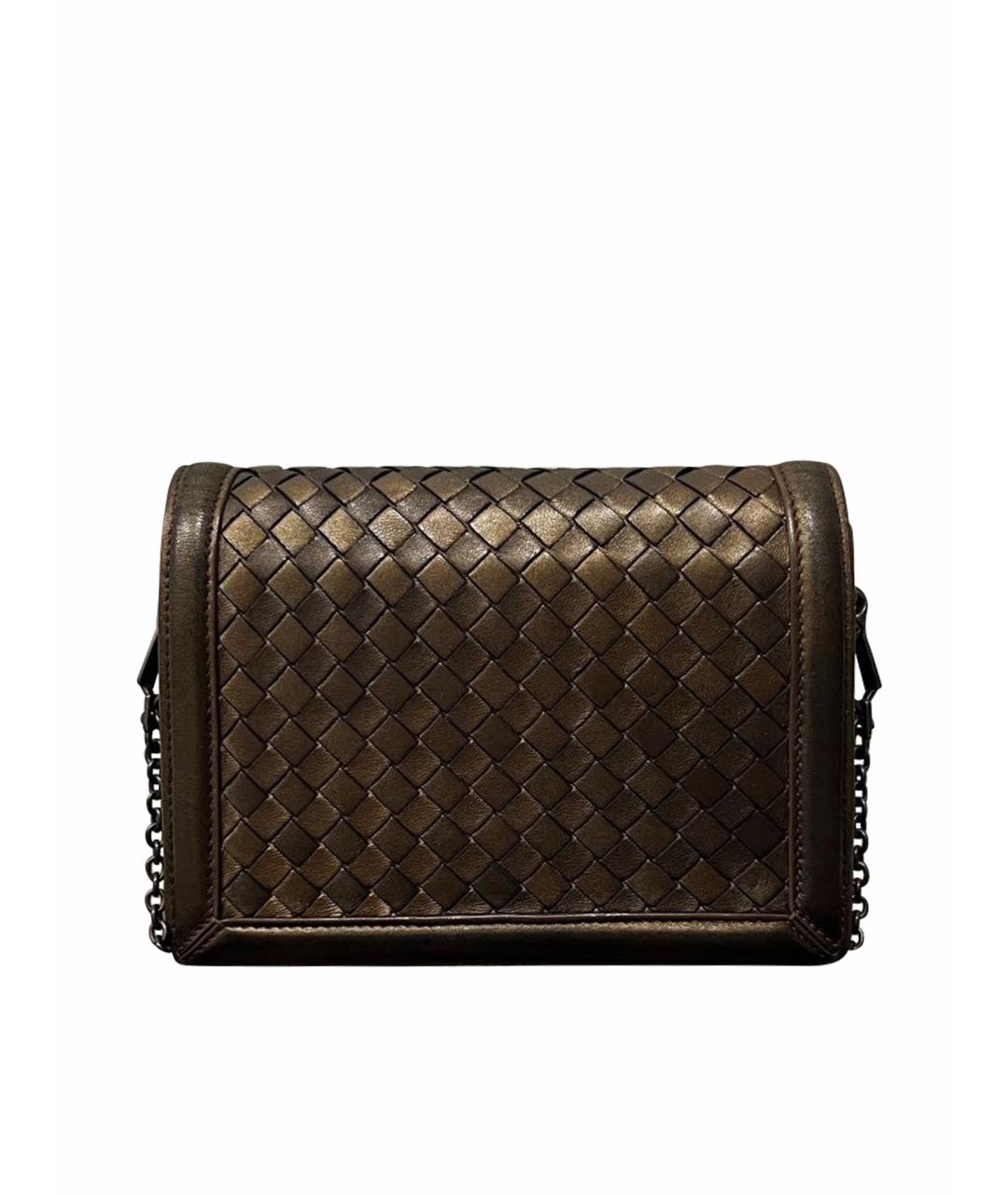 BOTTEGA VENETA Коричневая кожаная сумка через плечо, фото 1