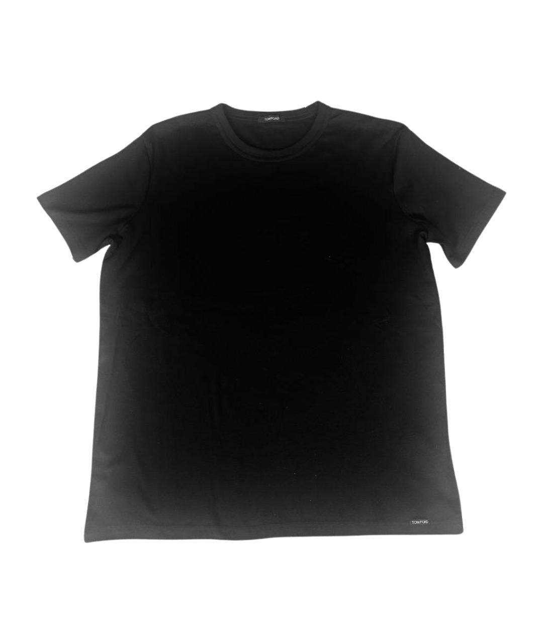 TOM FORD Черная хлопко-эластановая футболка, фото 1