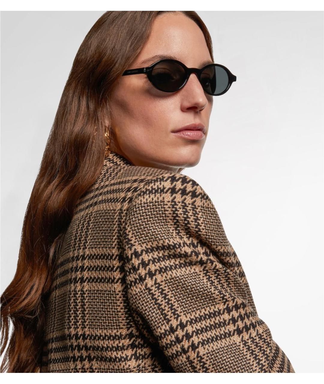 SAINT LAURENT Черные пластиковые солнцезащитные очки, фото 6