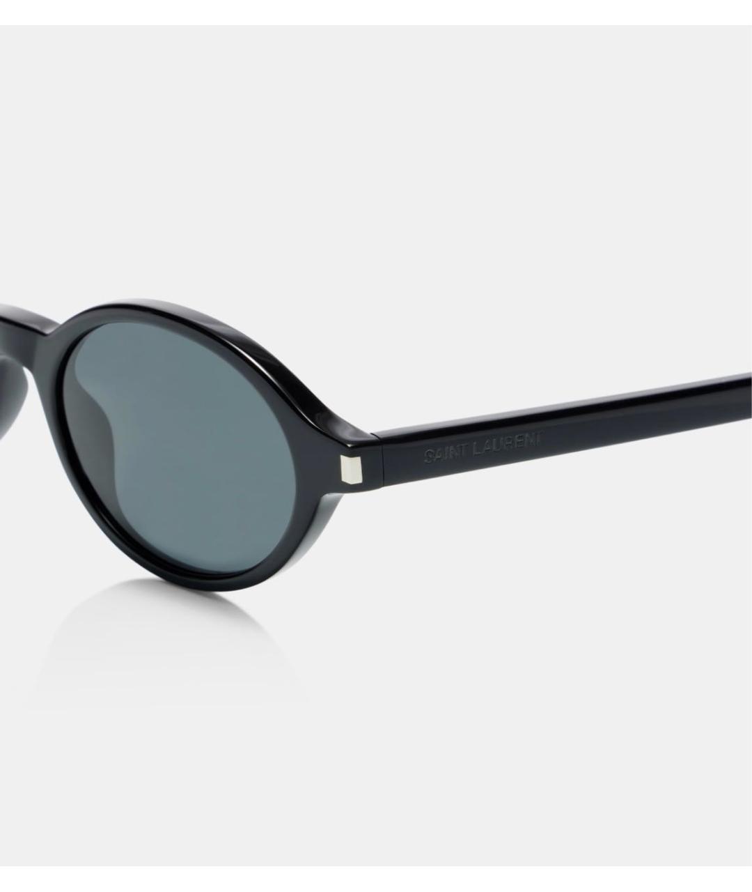 SAINT LAURENT Черные пластиковые солнцезащитные очки, фото 4