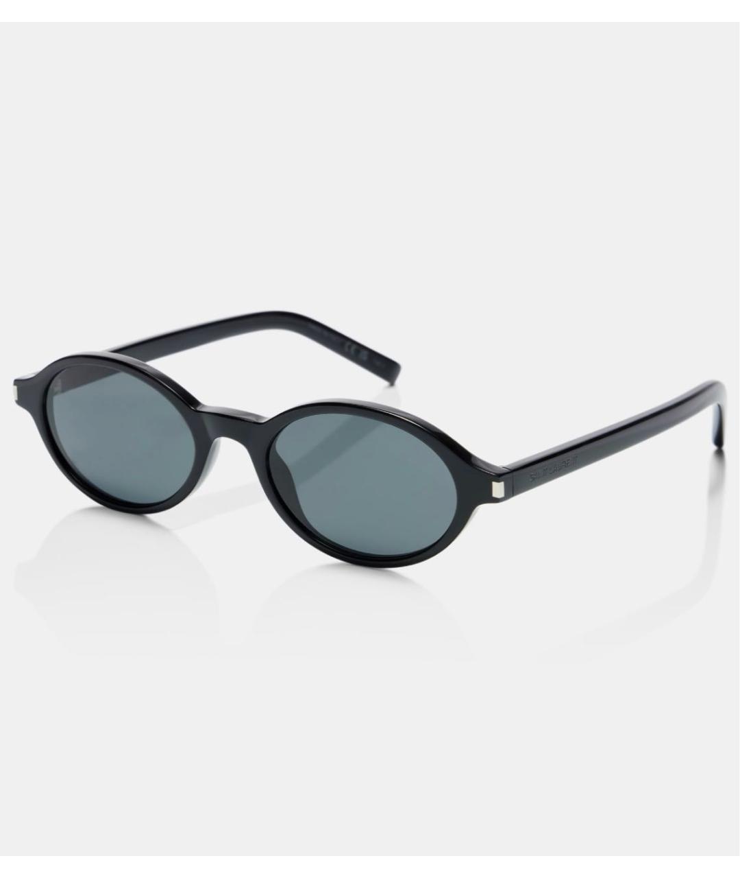 SAINT LAURENT Черные пластиковые солнцезащитные очки, фото 8
