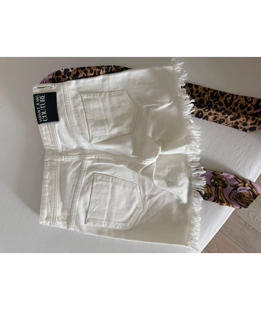 VERSACE JEANS COUTURE Белые хлопковые шорты, фото 2