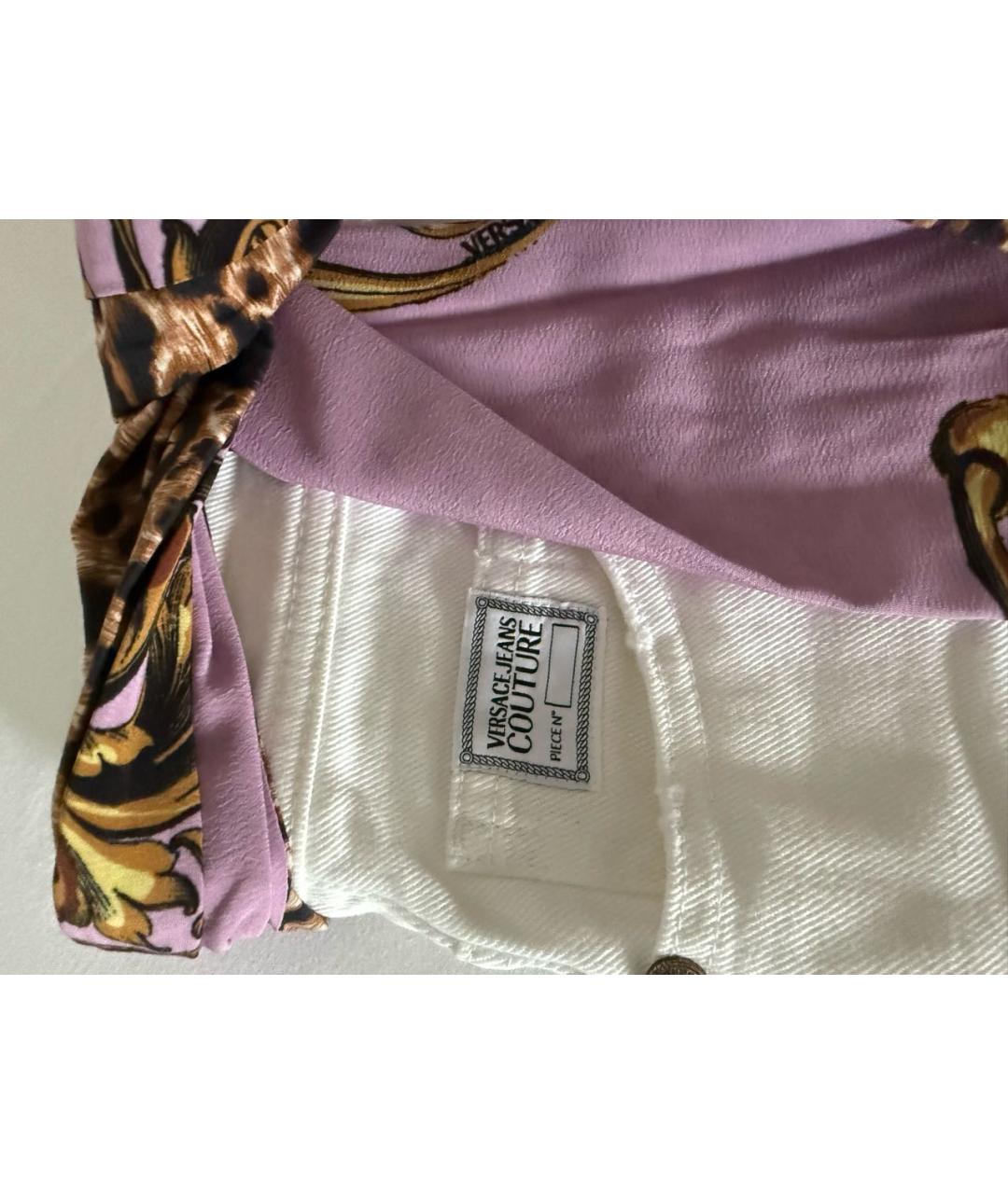 VERSACE JEANS COUTURE Белые хлопковые шорты, фото 4