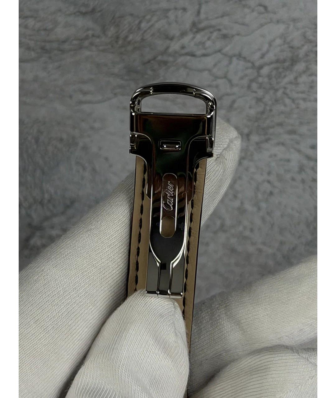 CARTIER Черные часы из белого золота, фото 7