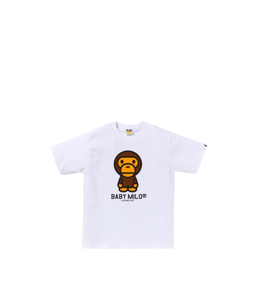 A BATHING APE Белая хлопковая футболка, фото 3