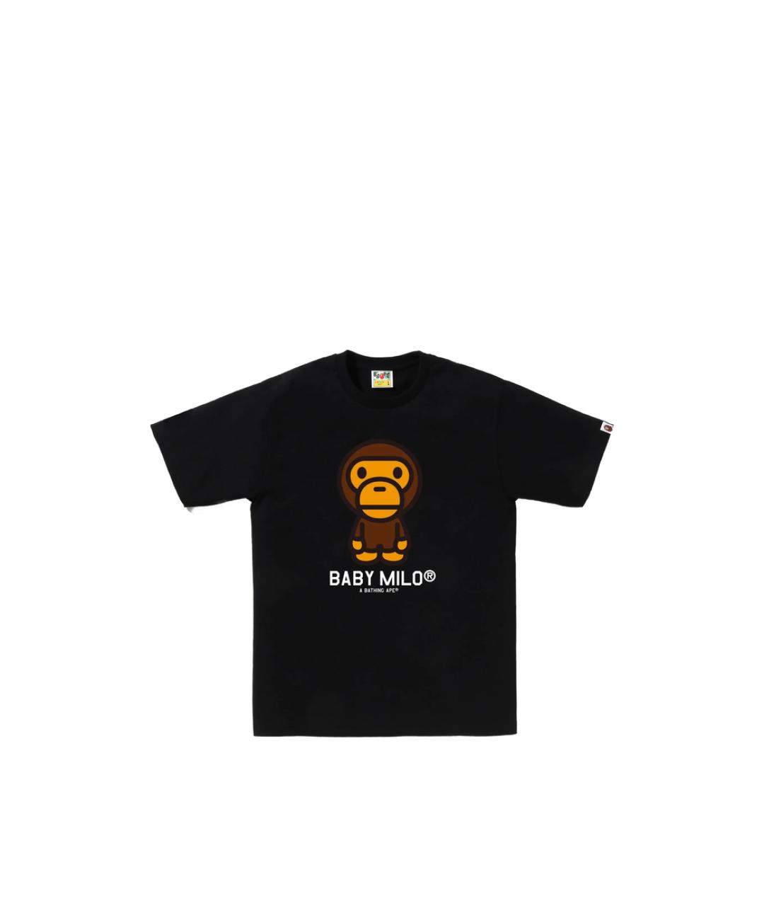A BATHING APE Черная хлопковая футболка, фото 3
