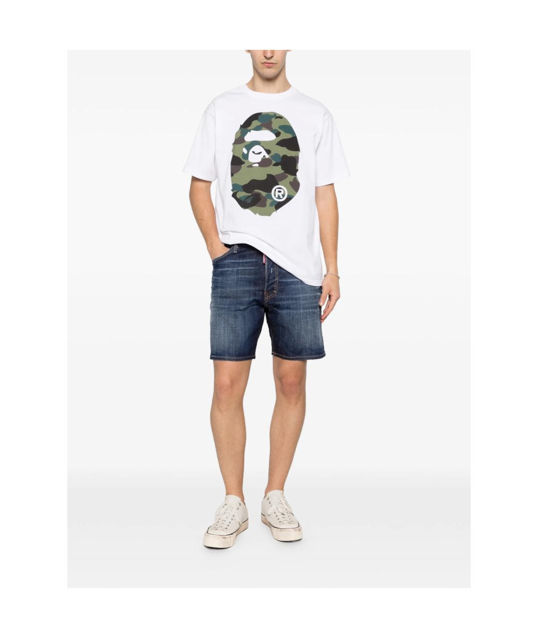 A BATHING APE Белая хлопковая футболка, фото 2